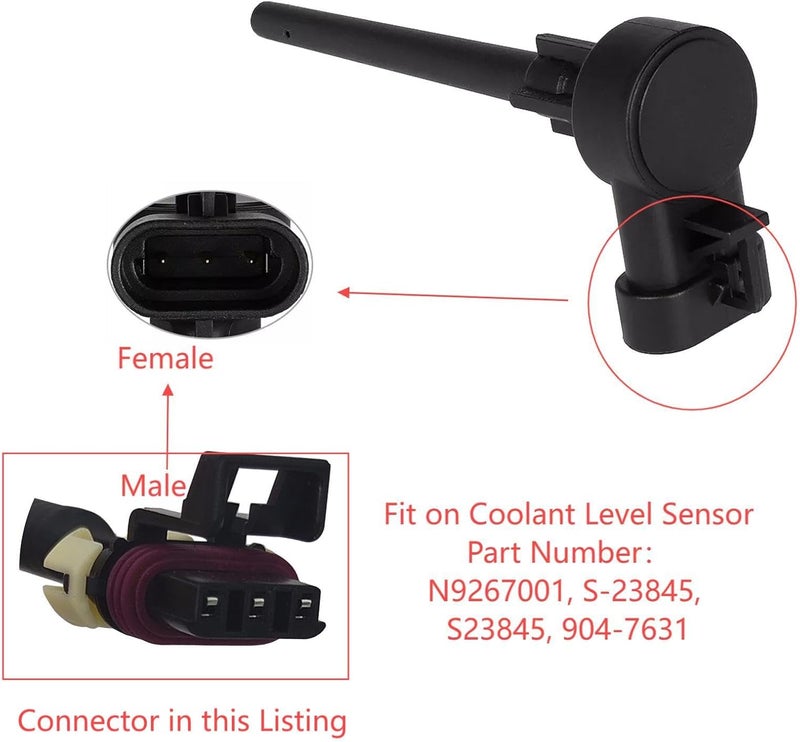 Micarun Low Coolant Level Sensor Wire Repair End Pigtail Connector Compatible with 2008-2017 Peterbilt and Kenworth Low coolant Sensor Replaces N9267001 Q21-6007S S-23845 S23845 904-7631 - Image 3